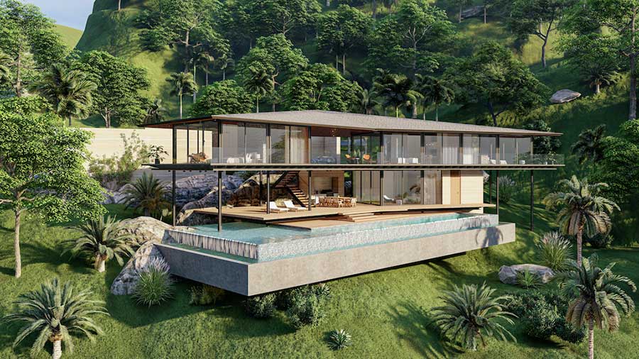 Brand New Modern 3-Bed Eco-Friendly Sea View Estate Villa, Bo Phut